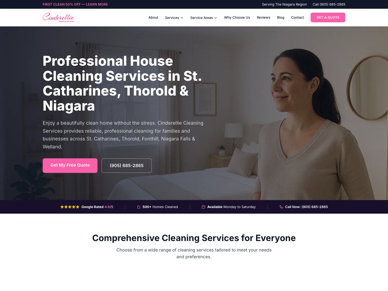 Cinderellie Cleaning website